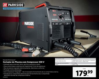 Lidl Parkside Performance Cortador de Plasma com Compressor 230v promoção