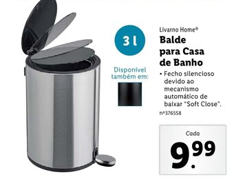 Lidl Livarno Home Balde para Casa de Banho 3L promoção