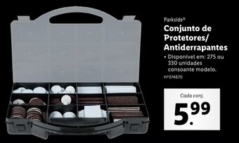 Lidl Parkside Conjunto de Protetores/Antiderrapantes 275 ou 330 unidades promoção