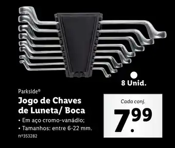 Lidl Parkside Jogo de Chaves de Luneta/Boca 8 unid promoção