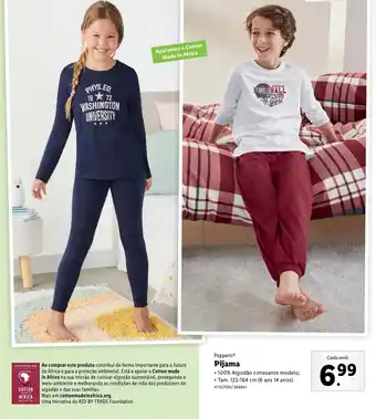 Lidl Pepperts Pijama 122-164cm promoção