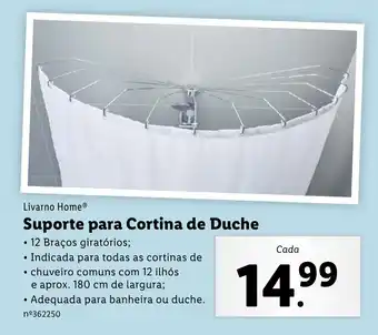 Lidl Livarno Home Suporte para Cortina de Duche promoção