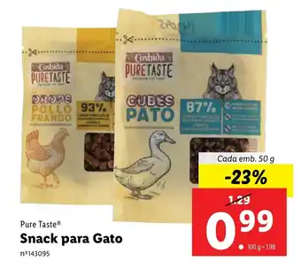 Lidl Pure Taste Snack para Gato 50g promoção