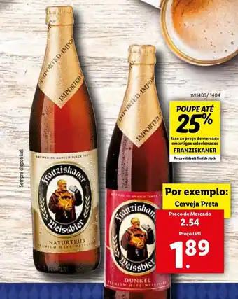 Lidl Franziskaner Cerveja Preta promoção