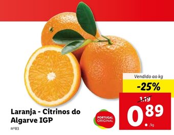 Laranja-Citrinos do Algarve IGP