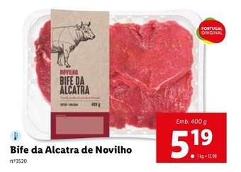 Lidl Bife da Alcatra de Novilho 400g promoção