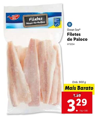 Lidl Ocean Sea Filetes de Paloco 900g promoção