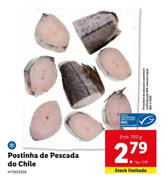 Lidl Postinha de Pescada do Chile 700g promoção