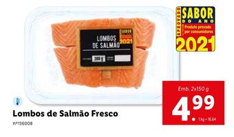 Lombos de Salmão Fresco 2x150g