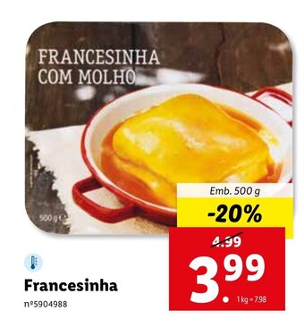 Lidl Francesinha 500g promoção