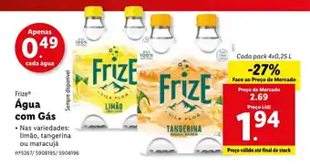 Lidl Frize Água com Gás 4x0,25L promoção