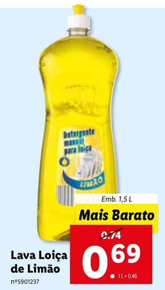 Lidl Lava Loiça de Limão 1,5L promoção