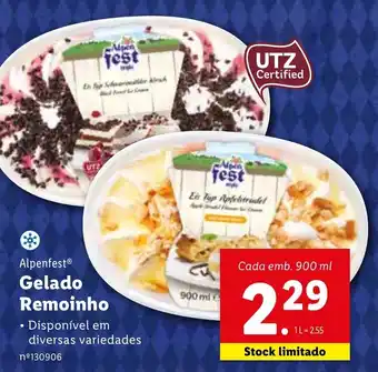 Lidl Alpenfest Gelado Remoinho 900ml promoção
