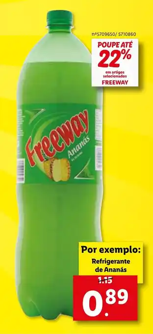 Lidl Freeway Refrigerante de Ananás promoção