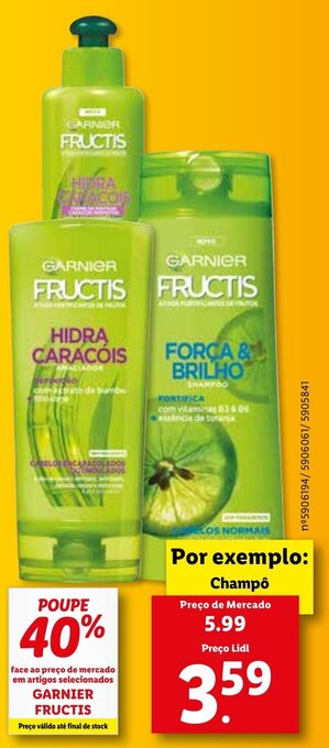 Lidl Garnier Fructis Champô promoção