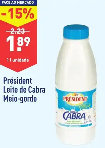 ALDI Président Leite de Cabra Meio-gordo 1L promoção