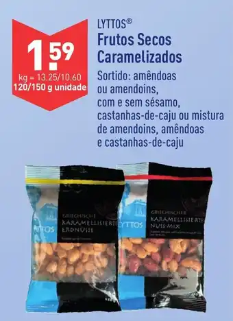 ALDI Lyttos Frutos Secos Caramelizados 120/150g promoção