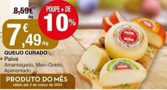 Intermarché Queijo Curado Paiva promoção
