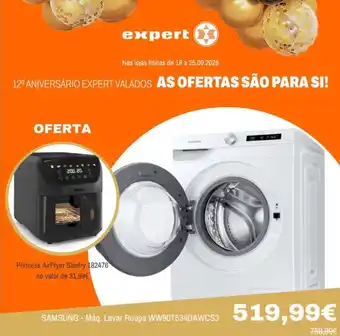 Samsung - Máq. Lavar Roupa WW90T534DAWCS3
