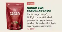 Celeiro Iswari cacao bio sabor intenso promoção