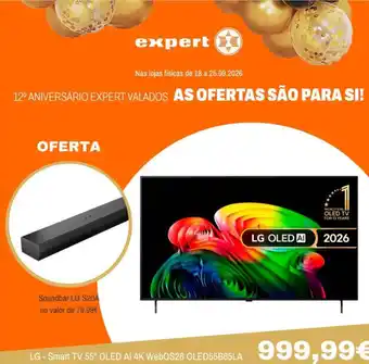 Lg smart tv 55" oled ai 4k webos26 oled55b65la