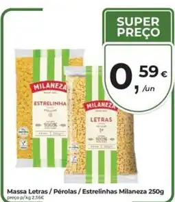 Aqui é fresco Massa Letras / Pérolas / Estrelinhas Milaneza promoção