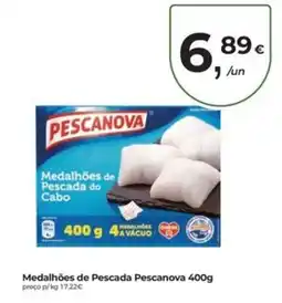 Aqui é fresco Medalhões de Pescada Pescanova promoção