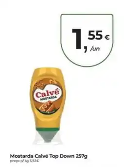 Aqui é fresco Mostarda Calvé Top Down promoção