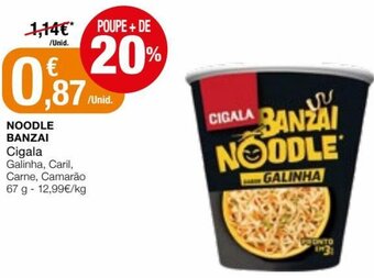 Intermarché Noodle Banzai Cigala 67g promoção