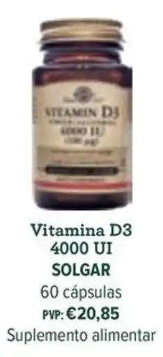 Celeiro Vitamina D3 solgar promoção