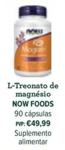 Celeiro L-Treonato de magnésio now foods promoção