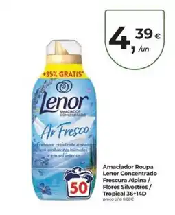 Aqui é fresco Lenor Amaciador Concentrado Ar Fresco promoção