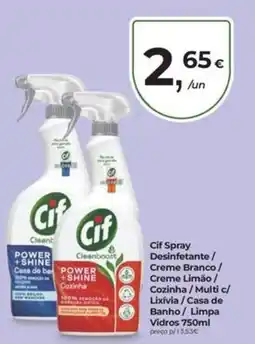 Aqui é fresco Cif Spray promoção