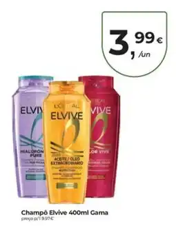 Aqui é fresco Champô Elvive 400ml Gama promoção