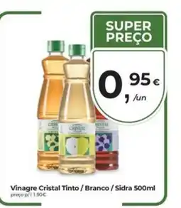 Aqui é fresco Vinagre Cristal Tinto / Branco / Sidra promoção