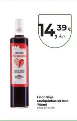 Aqui é fresco Licor Ginja Mariquinhos s/fruto promoção