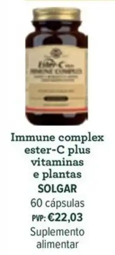 Celeiro Immune complex ester-c plus vitaminas e plantas solgar promoção