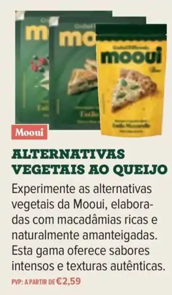 Alternativas vegetais ao queijo mooui