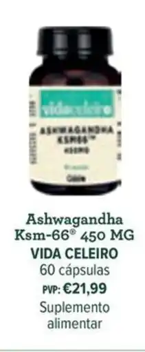 Celeiro Ashwagandha Ksm-66 450 MG VIDA CELEIRO promoção
