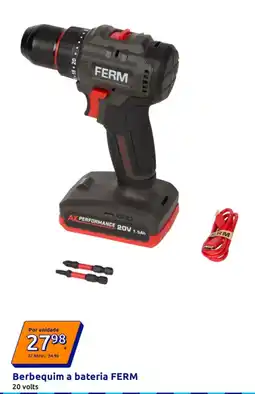 Action Berbequim a bateria FERM 20 volts promoção