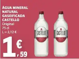 E.Leclerc Água mineral natural gaseificada castello original promoção