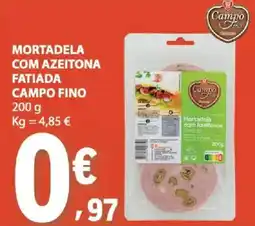 E.Leclerc Mortadela com azeitona fatiada campo fino promoção