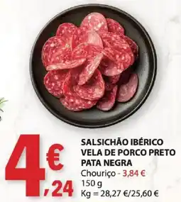 E.Leclerc Salsichão ibérico vela de porco preto pata negra promoção