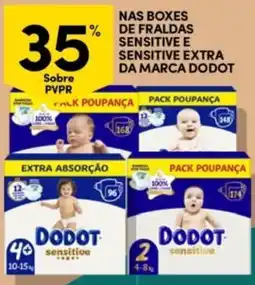 Continente Bom dia Nas boxes de fraldas sensitive e sensitive extra da marca dodot promoção