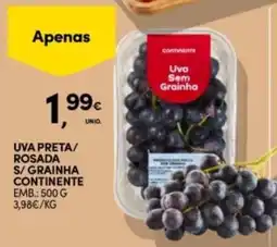 Continente Bom dia Uva preta/rosada s/ grainha continente promoção