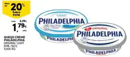 Continente Bom dia queijo creme philadelphia original/light promoção