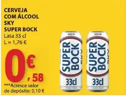 E.Leclerc Cerveja com álcool sky super bock promoção