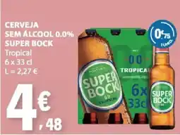 E.Leclerc Cerveja sem álcool 0.0% super bock tropical promoção
