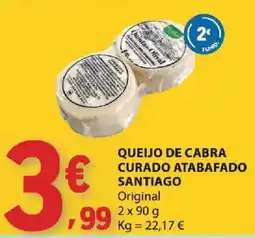 E.Leclerc Queijo de cabra curado atabafado santiago original promoção