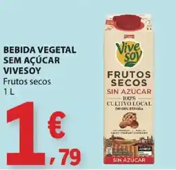 E.Leclerc Bebida vegetal sem açúcar vivesoy frutos secos promoção